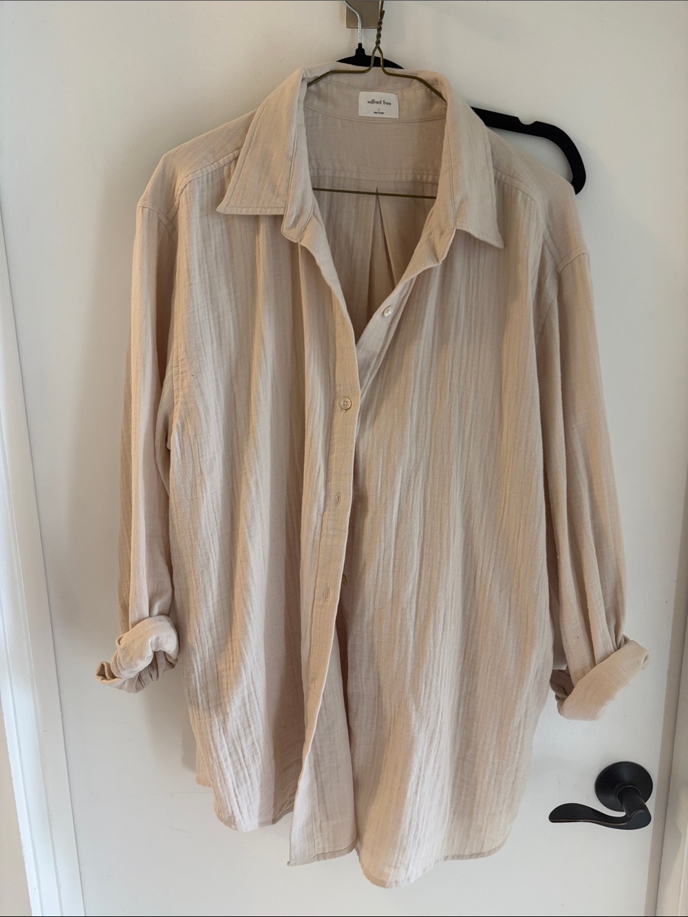 Wilfred Relaxed Cream Button-Up Shirt